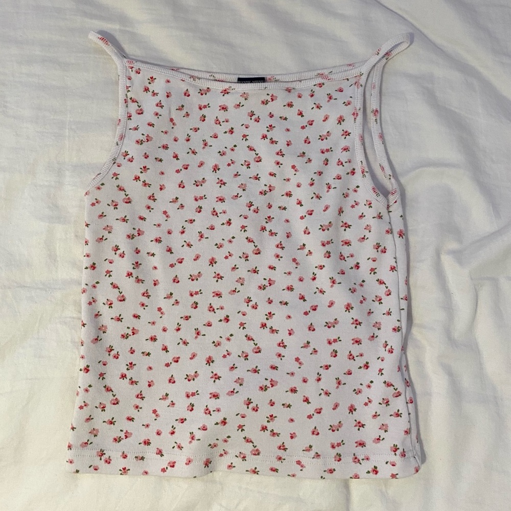 brandy melville floral tank top